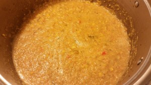 crab and corn sou blended