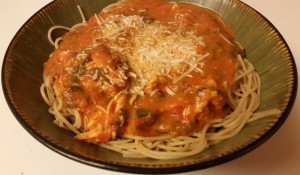 chicken and spinach pasta with vodka sauce