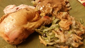 chicken green bean and stuffing 2