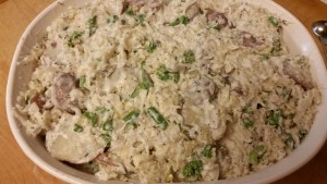 creamy sauerkraut potato - before baking
