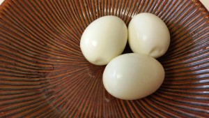 deshelled eggs