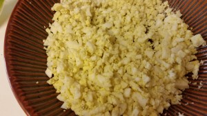 mashed eggs