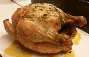 parsley chicken after roasting