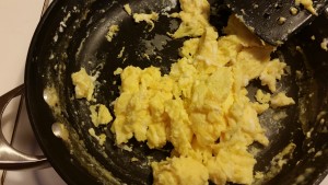 scrambled egg - in pan finished