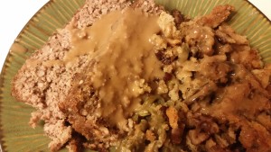 turkey pretzel meatloaf - plated