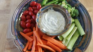 Ranch vegetable dip - plated