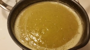 Split pea soup with ham - blended