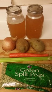Split pea soup with ham - ingredients