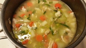 Turkey potato leek soup - finished