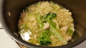 chicken ramen - cooking