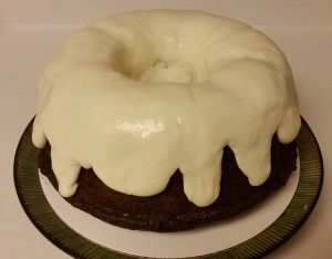 chocolate eggnog cake - iced smooth
