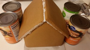 gingerbread house - proped up
