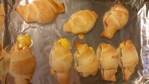 ham and cheese crescent rollups - baked