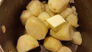 loaded potatoes - boiled with butter