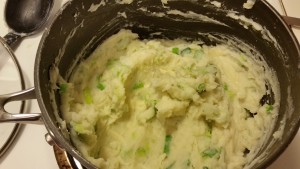 loaded potatoes - mashed with leeks