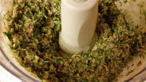 parsely pecan pesto - finished