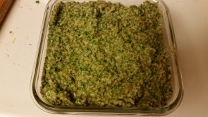 parsely pecan pesto - in container