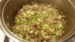 pumpkin chili - ground beef and vegetables