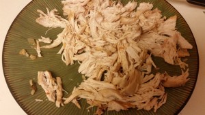 southwest chicken and rice - shredded chicken