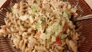 warm crab salad - finished