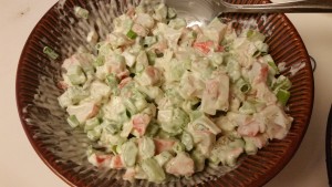 warm crab salad - meat mix