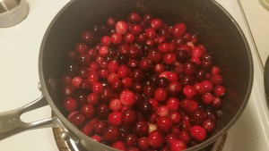 whole cranberry  sauce - beginning