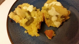 Jalapeno cheddar cornbread - plated