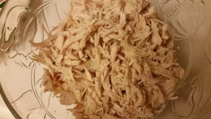 baked chicken flautas - chicken shredded