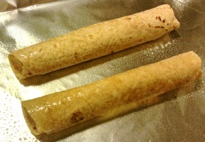 baked chicken flautas - pre baking