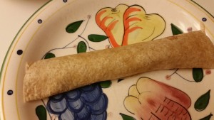 baked chicken flautas - tortilla rolled