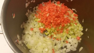 celery, onion, and carrot stuffing - veggies