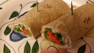 ham and cheese wrap - plated