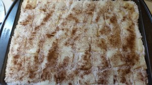 peach cobbler - cinnamon