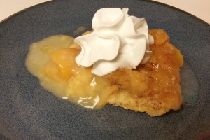 peach cobbler - plated