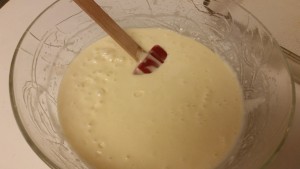 polar bear cake pop - batter