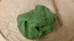 polar bear cake pop - blue cake pop dough