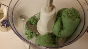 polar bear cake pop - cake with frosting blue