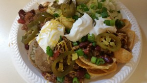 potluck chili - plated