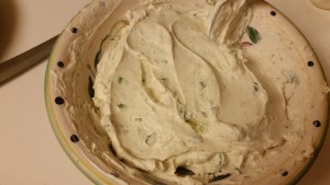 spreadable cream cheese cracker dip - mixed