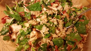 Chicken and spinach enchiladas - filling