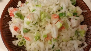 Crab salad with rice noodles - mixed with noodles