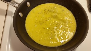 Ham, Egg and Cheese Breakfast Sandwich - eggs skillet