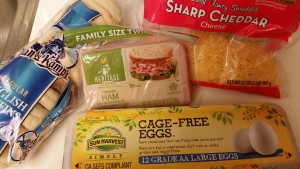 Ham, Egg and Cheese Breakfast Sandwich - ingrediens
