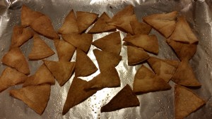 Homemade baked tortillas chips - baked
