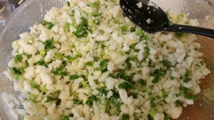 Irish potato salad - potato mixture
