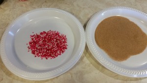 Snickdoodle cookies - sprinkle and cinnamon sugar