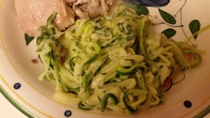 Zucchini noodles - finished