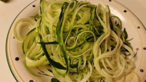 Zucchini noodles -  shreds