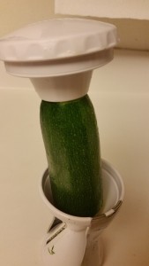 Zucchini noodles -  using equipment