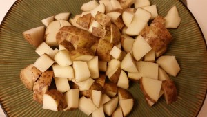 breakfast potatoes - cut